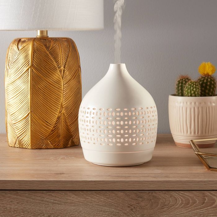 300ml Cutout Ceramic Color-Changing Oil Diffuser White - Opalhouse™ | Target