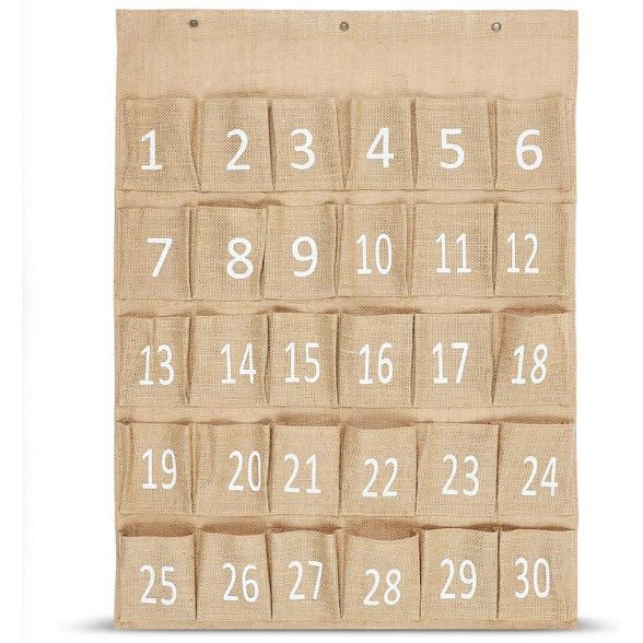 30 Numbered Pocket Chart for Cellphone & Calculator, Hanging on Wall Door Classroom, Made of Dura... | Target