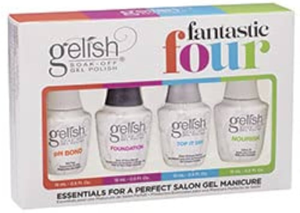 Gelish Fantastic Four Essentials Collection Soak Off Gel Nail Polish Kit | Amazon (US)