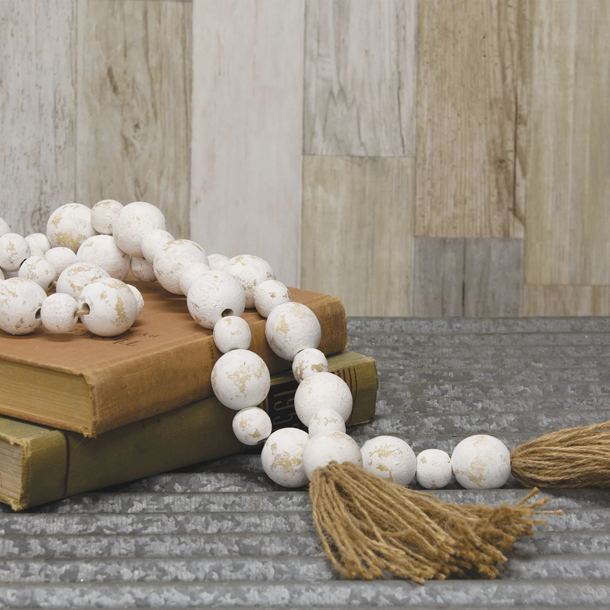 Dakota Fields 4' Distressed Wood Bead Garland | Wayfair | Wayfair North America