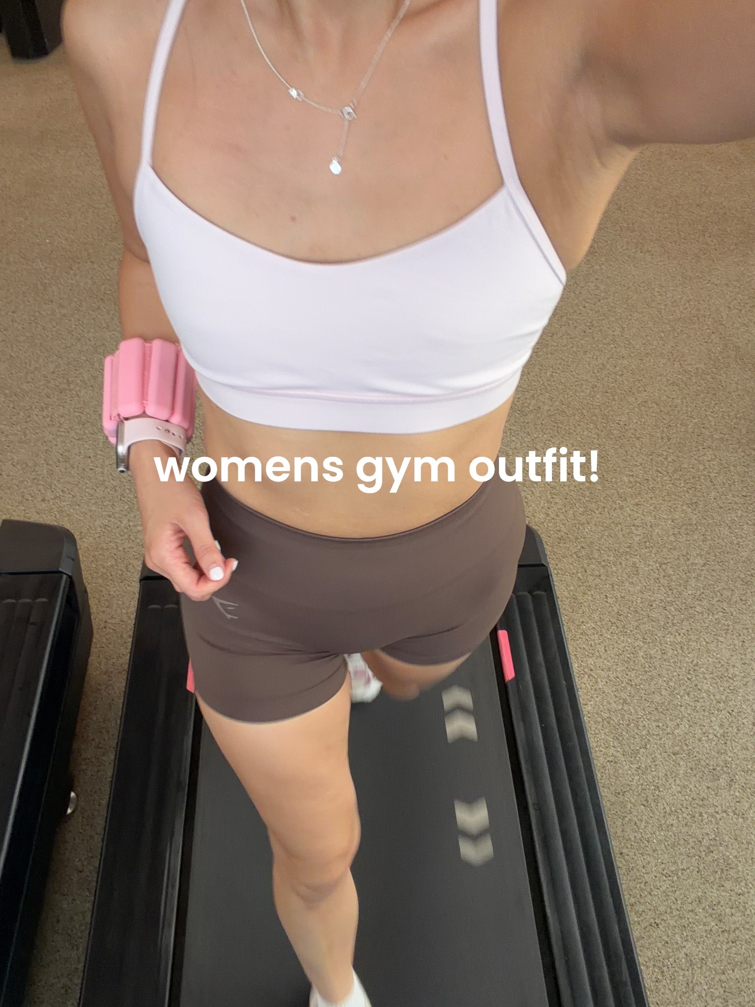women’s gym outfit to do some cardio! i do the treadmill for about an hour, at a speed of 3.5 and added my bala bangle weights :) 

wearing a 4 in the bra, XS in the shorts! 

gym outfit, lululemon sports bra, gymshark outfit, gymshark shorts, walking shoes, new balance shoes, walking outfit, hot girl walk outfit 

#LTKootd #LTKfitnessgoals #LTKPetite