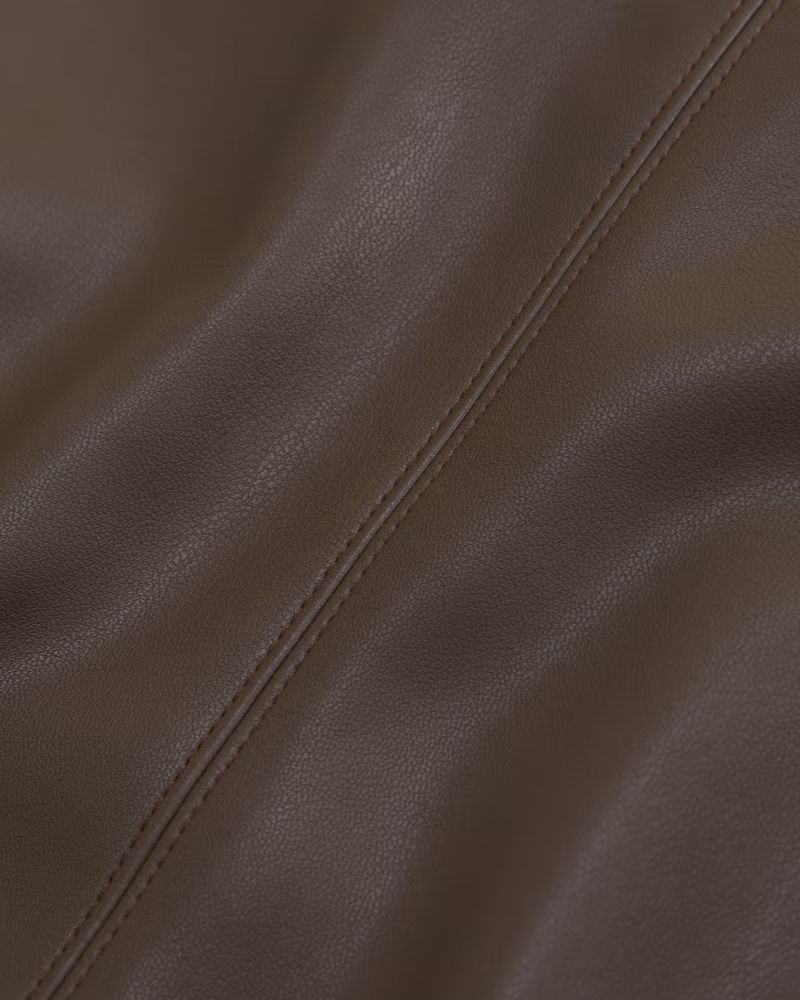 The A&F Scarlett Vegan Leather Mini Skort | Abercrombie & Fitch (US)