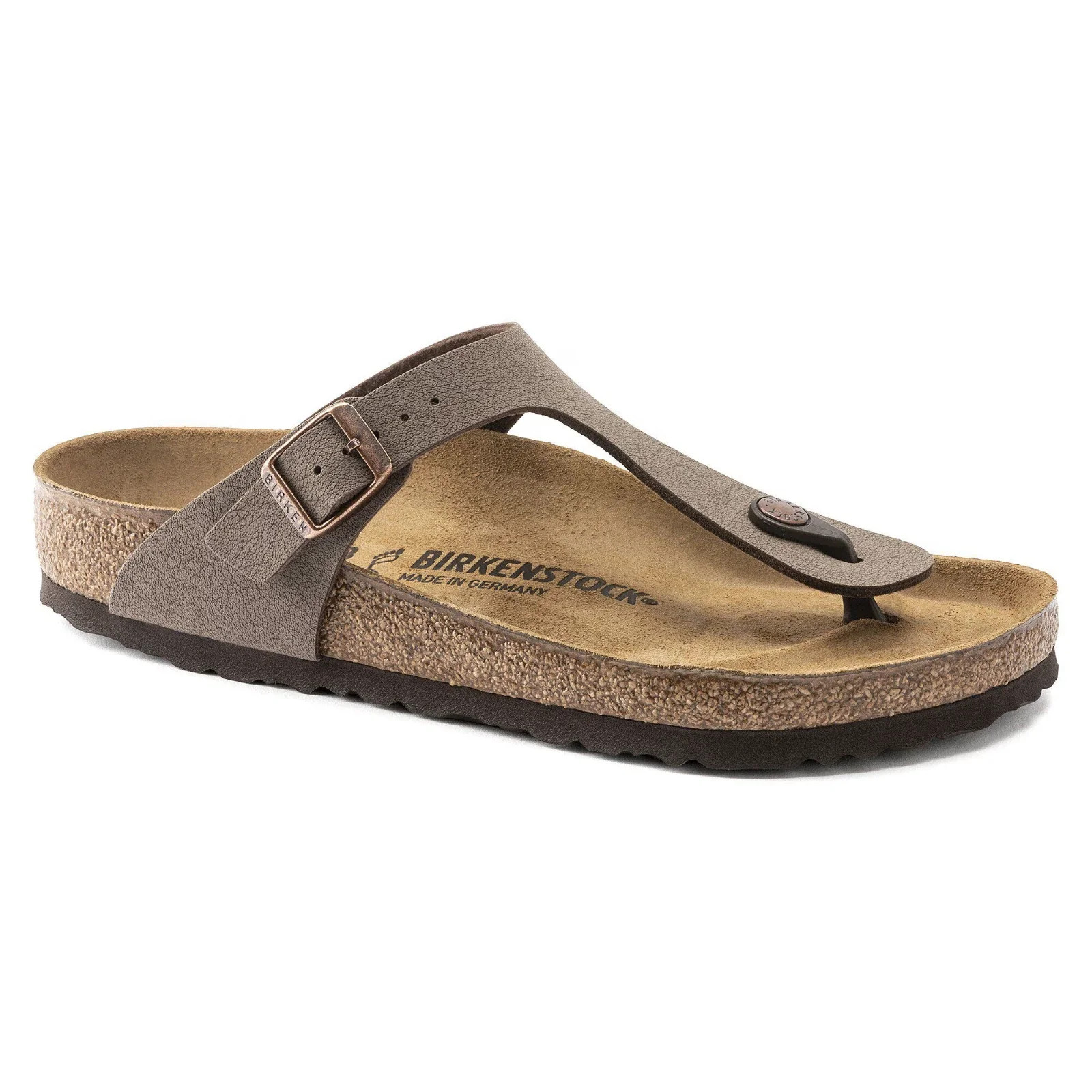 Women's Birkenstock Gizeh 0043751 Sandals Mocha Toe Post Slip On Comfort Thong | Shop Simon