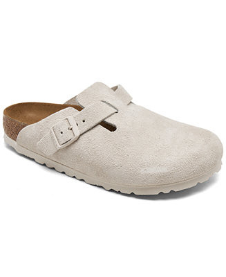 Birkenstock Women's Boston Soft Footbed Suede Leather Clogs from Finish Line - Macy's | Macy's