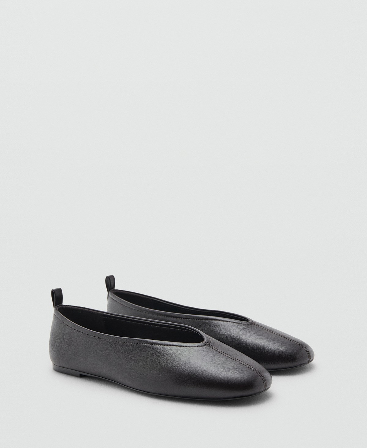 Mango Women's Leather Flat Shoes - Chocolate | Macy's