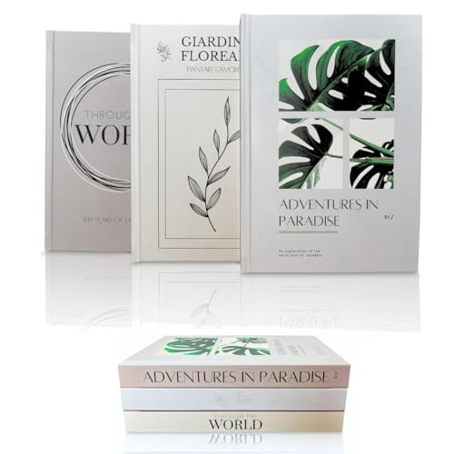 Neutral Home Decor Earth Tone Decorative Books: Set of 3 Coffee Table Books Designer Books for Coffee Table Decor, and Book Shelf Decor - Decor Books for Home Decorations | Amazon (US)