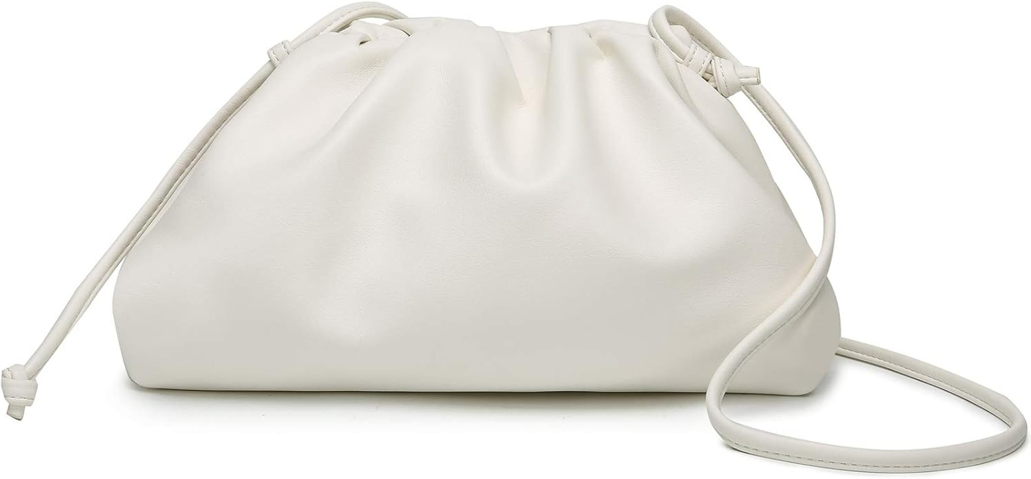 Dumpling Bags for Women Cloud Clutch Purse with Ruched Detail | Amazon (US)