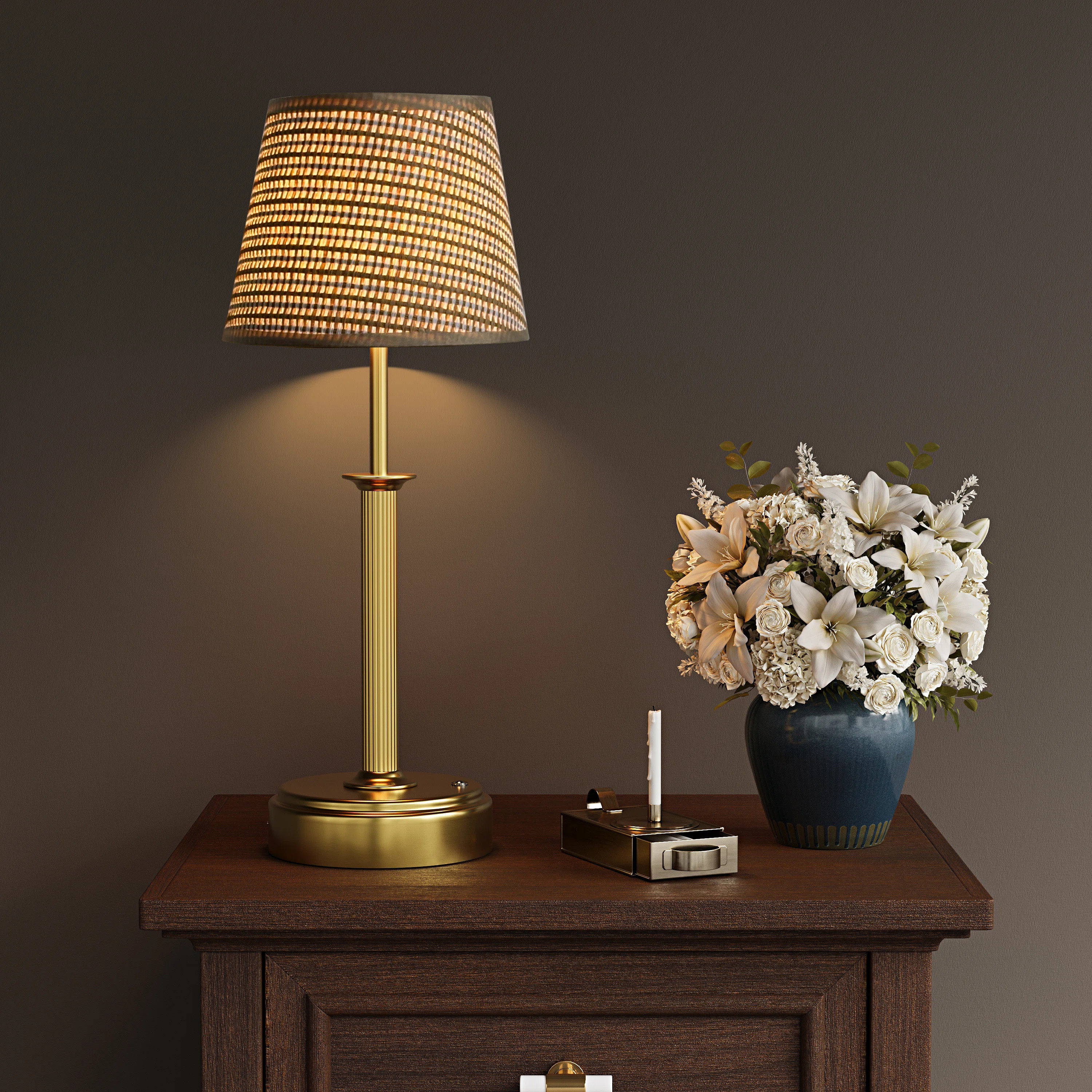 15.8'' Gold Rechargeable Table Lamp Set (2-Pack) | Wayfair North America