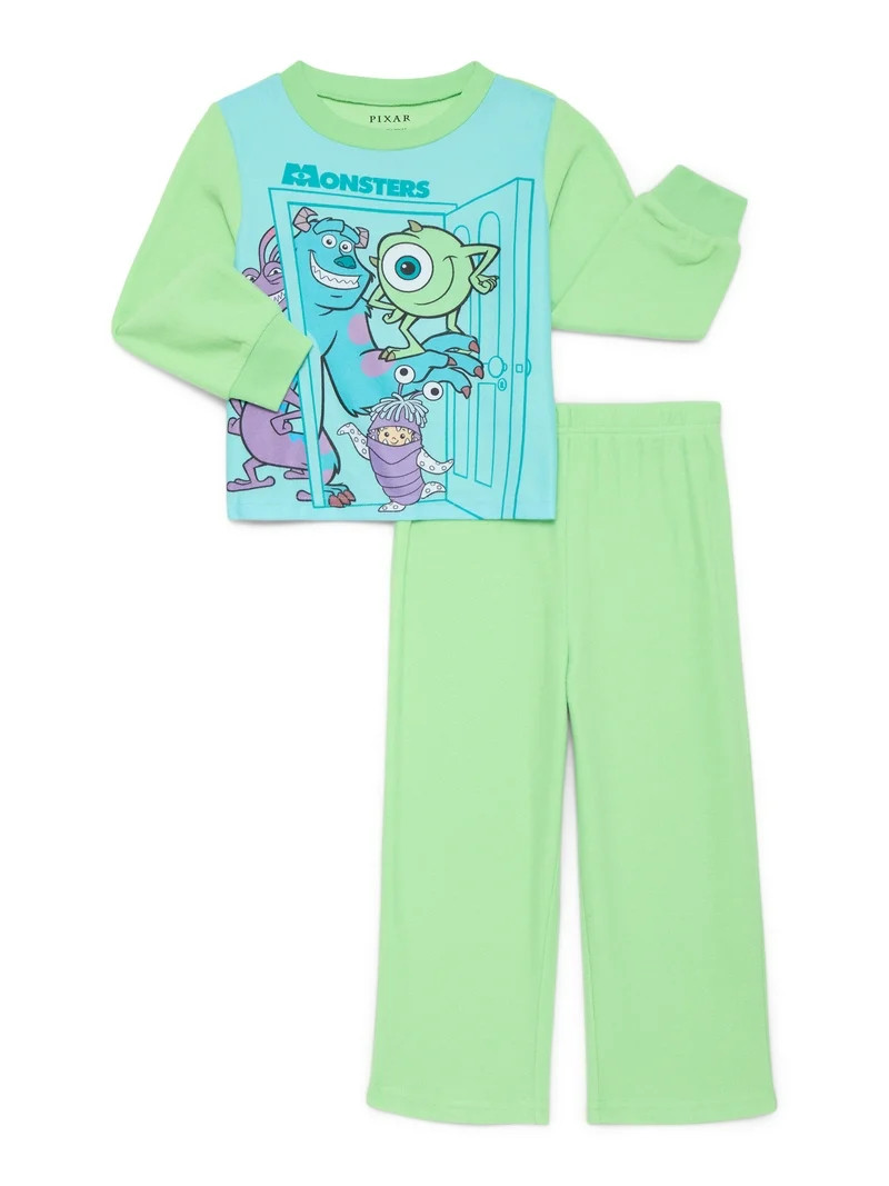 Disney Pixar Monsters Inc Toddler Boys Long Sleeve Top and Pants Pajama Set, 2-Piece, Sizes 12M-5... | Walmart (US)