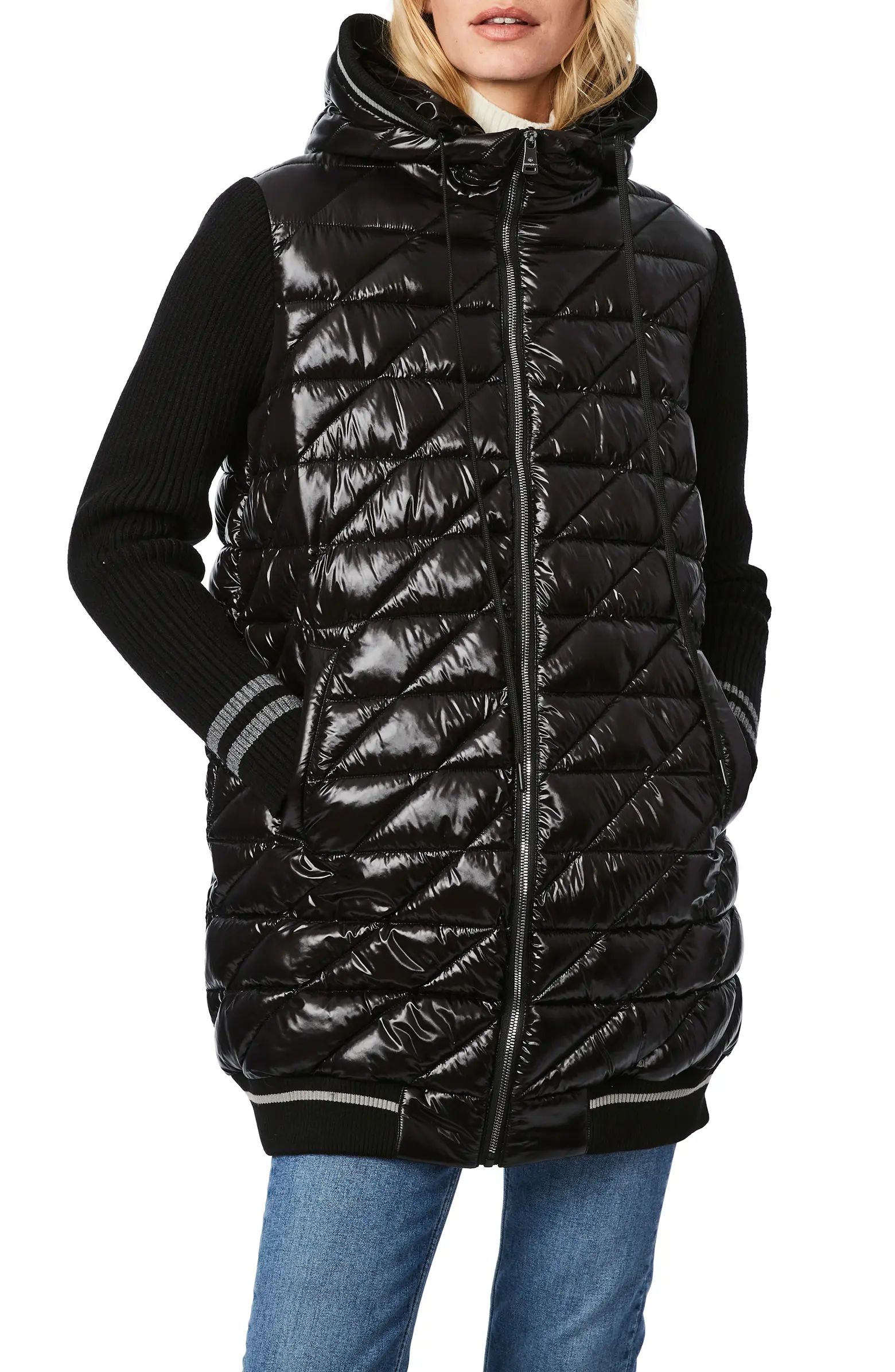 Packable Mix Media Quilted Jacket | Nordstrom