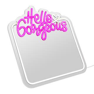 15" Pink & White LED Neon Light Hello Gorgeous Mirror by Ashland® | Michaels® | Michaels Stores