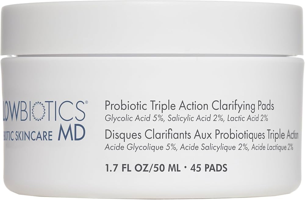 Glowbiotics Probiotic Triple Action Clarifying Pads: Helps Prevent Breakouts, Enhances Skin Radia... | Amazon (US)
