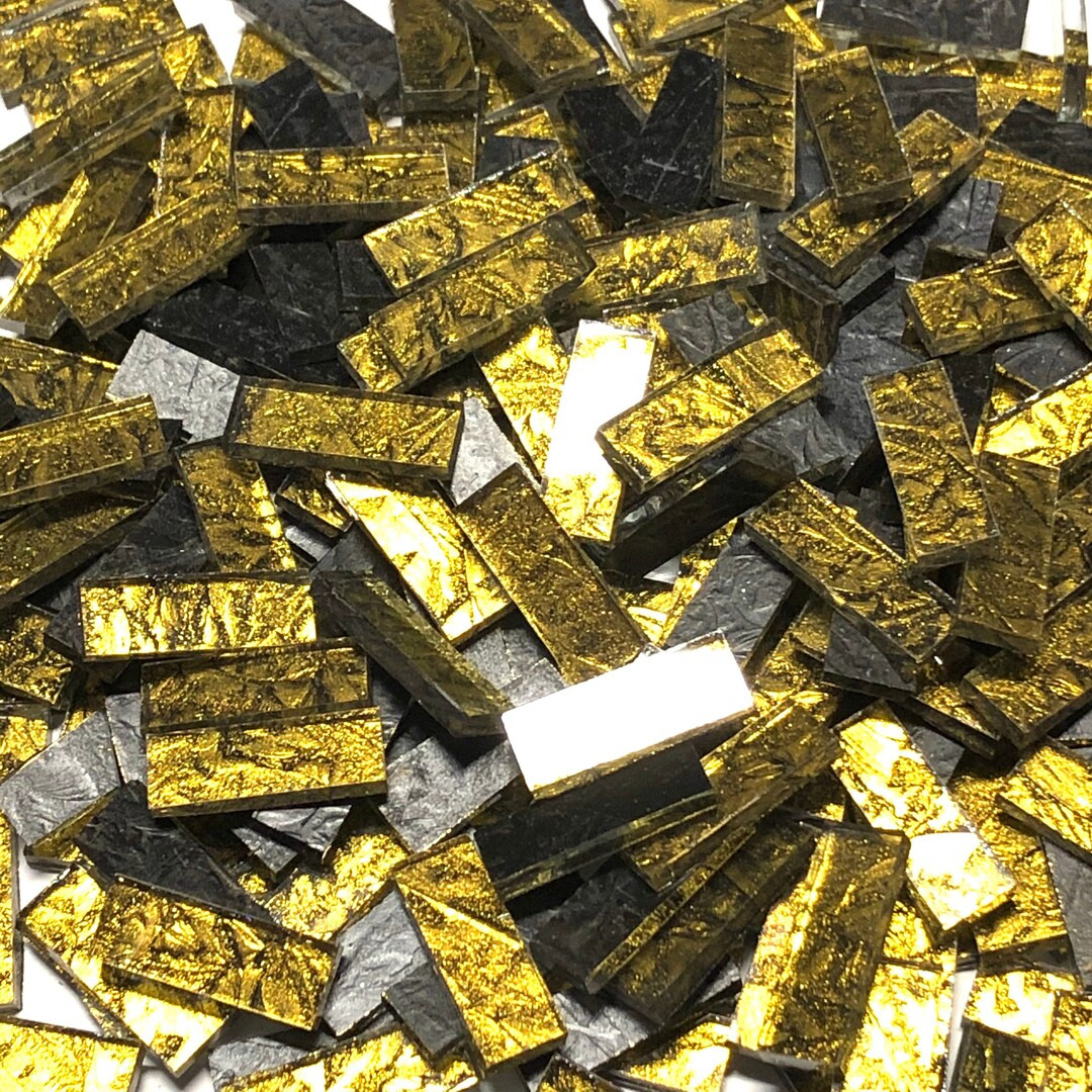 Gold Sparkle Van Gogh Stained Glass Mosaic Tile Border Pieces | Etsy (US)