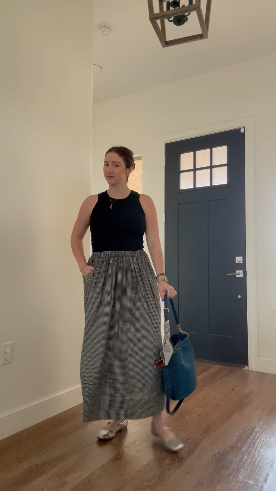 OOTD #church #outfit #ootd #skirt #gingham #coach #purse #balletflats

#LTKStyleTip #LTKFindsUnder50 #LTKSummerEdit