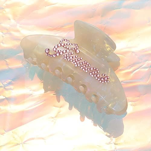 Large Hair Claw Clips for Woman, Custom Name Banana Clips, Personalized Rhinestone Letter Claws S... | Amazon (US)