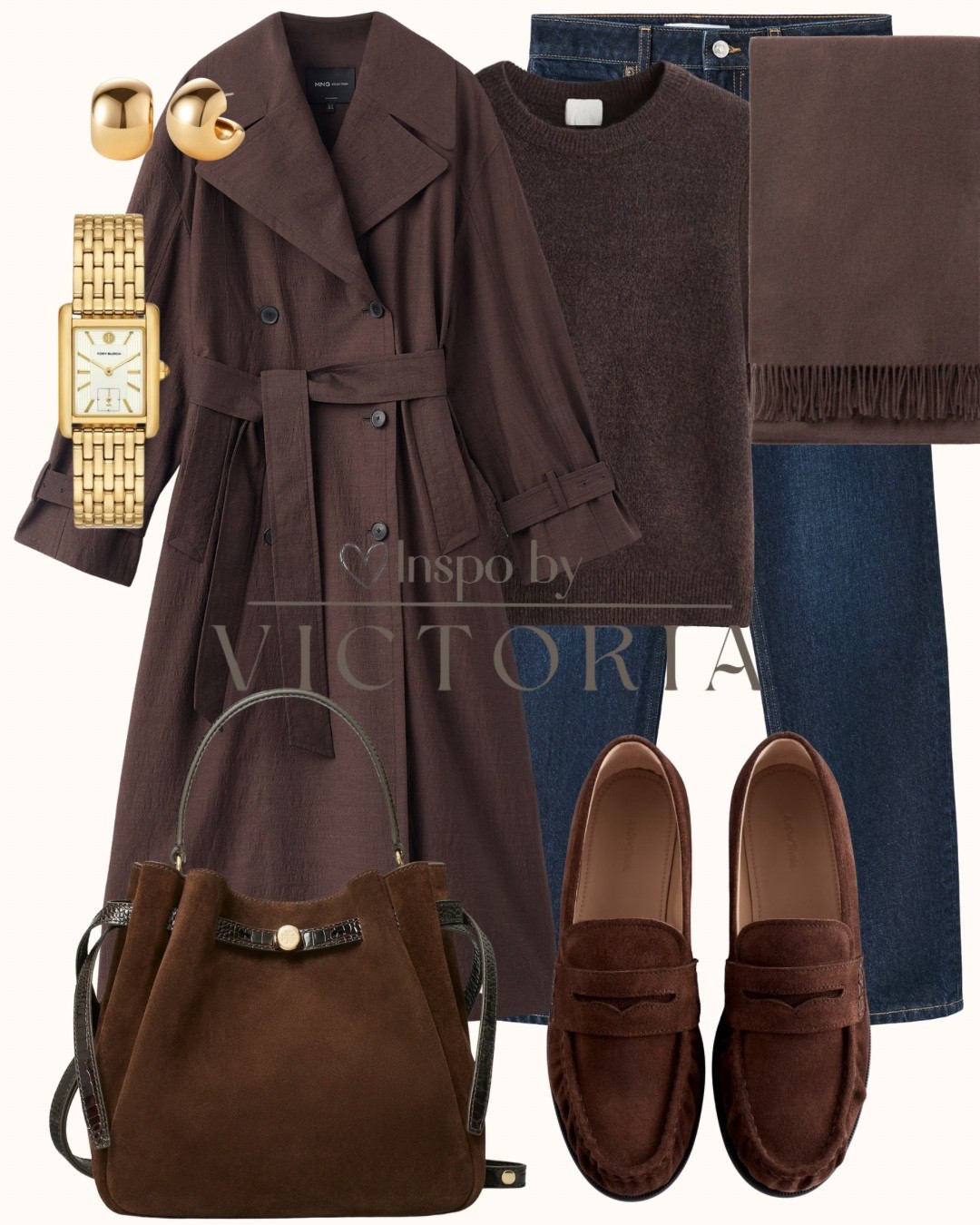 Effortless elegance in earthy tones: Chocolate brown layers, gold accents, and timeless denim – the perfect blend of cozy & polished. 🤎🍂

#OOTD #ChicStyle #FallVibes #TimelessFashion

#LTKSeasonal #LTKStyleTip #LTKShoeCrush