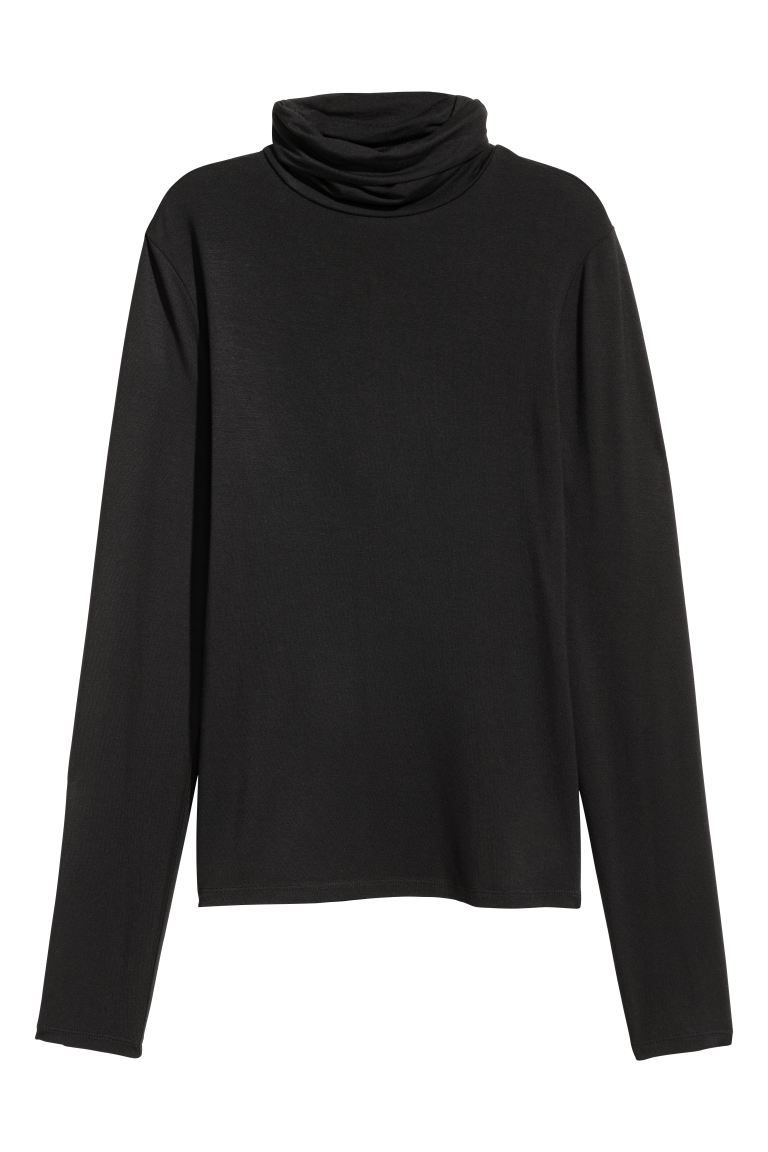 Jersey polo-neck top | H&M (UK, MY, IN, SG, PH, TW, HK)