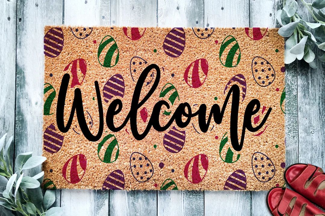 Welcome Easter Egg Doormat | Easter Housewarming Gift | Spring Doormat | Doormat Closing Gift | W... | Etsy (US)