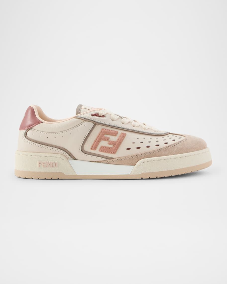 Fendi Match Calfskin Low-Top Sneakers | Neiman Marcus