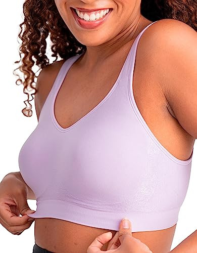 SHAPERMINT Bras for Women - Bras for Women no Underwire, Bralettes for Women Plus Size, Wireless Push up Bra Lavender | Amazon (US)