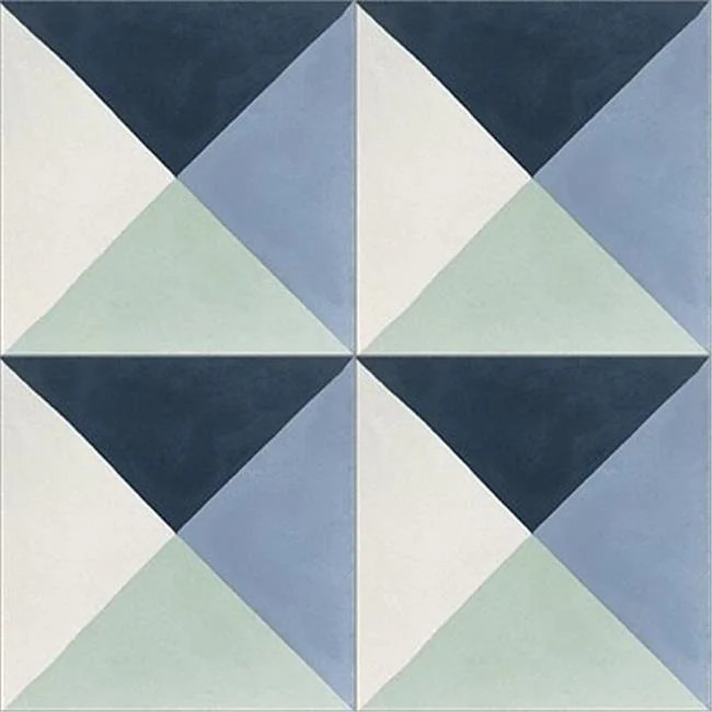 Original Mission Tile F884148-03 Tango Cement Tiles, Blue 03 - Box of 12 | Walmart (US)