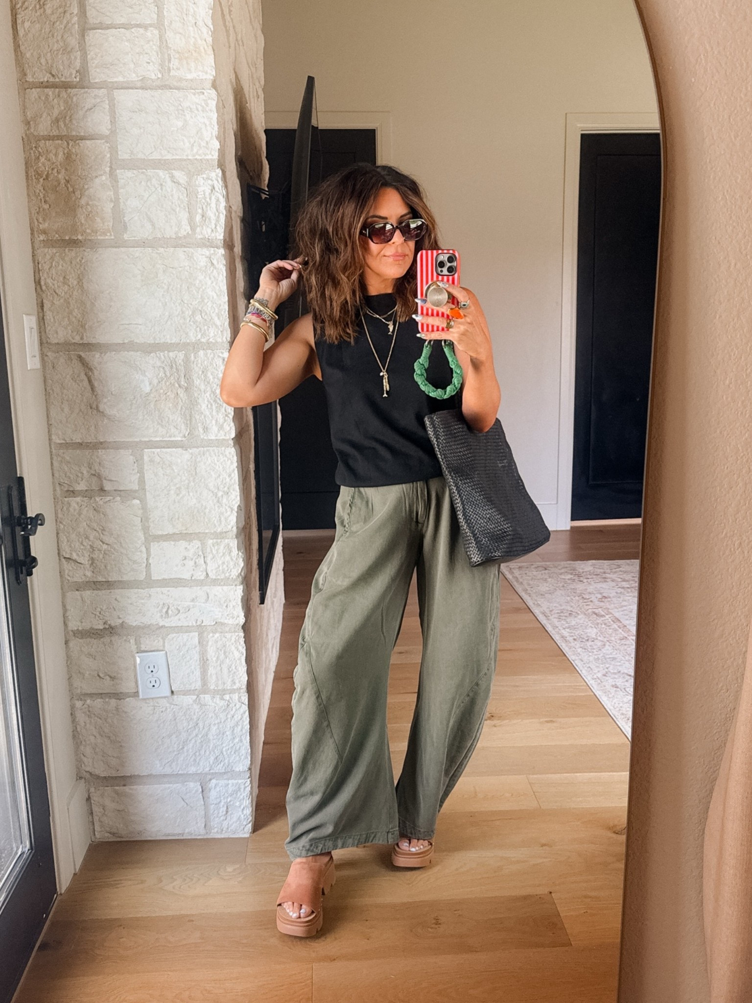 First day at work outfit. 
Sweater tank: LARGE
Free People Trousers! : true to size (I’m in a 10/30)
Reef chunky heels: true to size (use code: RF-STEPHANIE20)

#LTKOver40 #LTKMidsize #LTKWorkwear