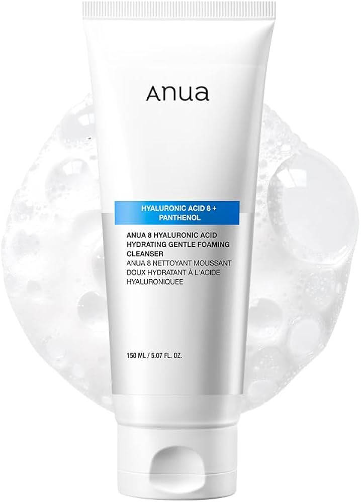 ANUA Hydrating Gentle Foaming Cleanser, Hyaluronic Acid, Glycerin, Zinc, Panthenol, Korean Face W... | Amazon (US)
