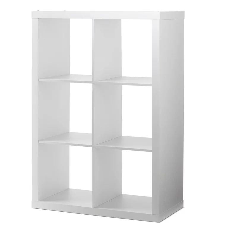Better Homes & Gardens 6-Cube Storage Organizer, Textured White | Walmart (US)