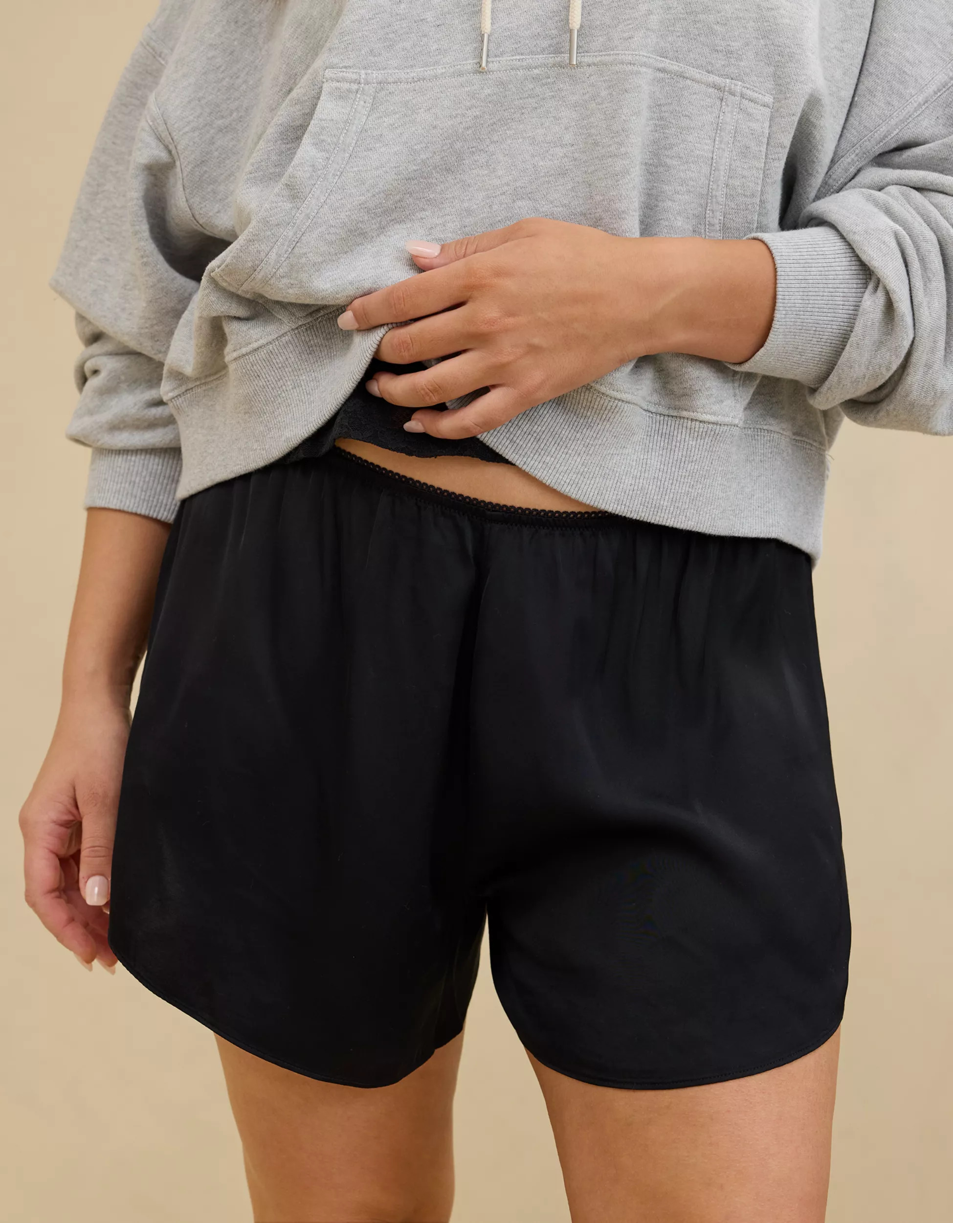 Aerie Off-Duty Satin Flirty Boxer | Aerie