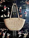 Handwoven Straw Tote Bag,Straw Shoulder Bag,Straw Beach Bag,Straw Basket Tote,Straw Handbag,Straw Pu | Amazon (US)