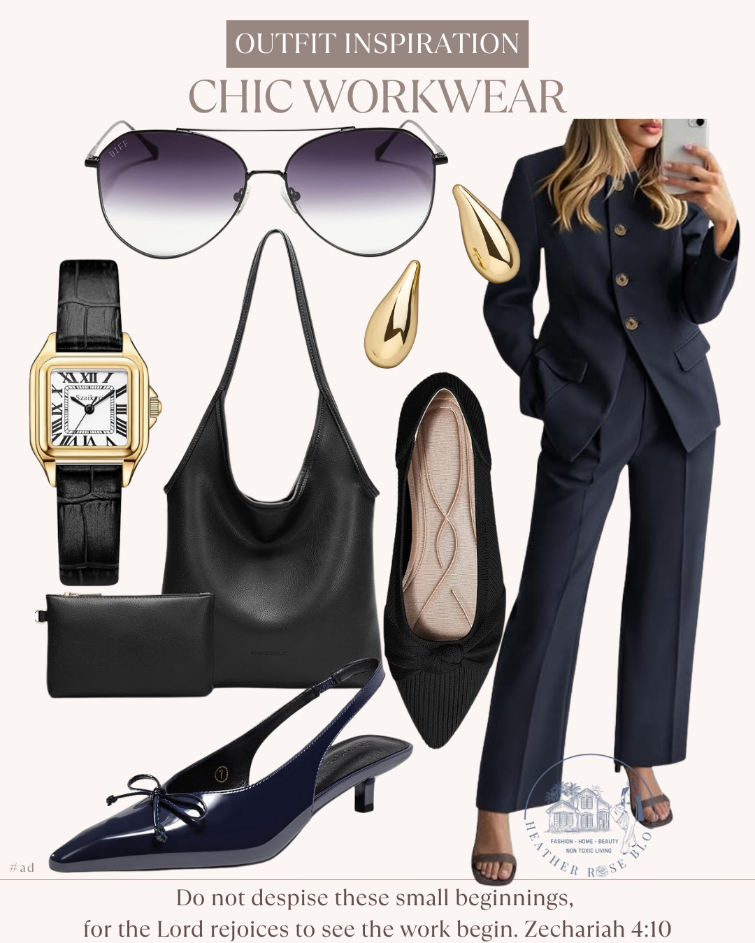 Chic workwear and those gold buttons are gonna get me every.single.time! seriously though, such a classic and half 0ff at final step! pair it with these kitten heels or flats to keep it polished yet comfortable! 

 #LTKOver40 #LTKPetite #LTKFindsUnder100