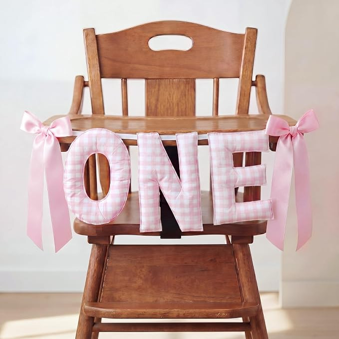 Pre-strung Fabric Happy Birthday Banner Felt One High Chair Banner 1st First Birthday Bunting Gar... | Amazon (US)