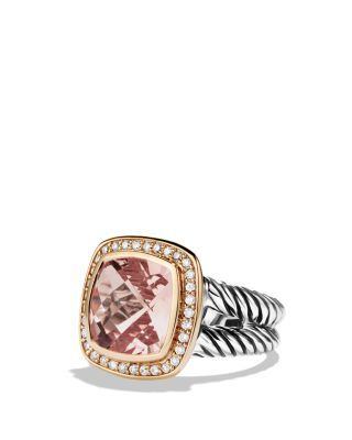 David Yurman Albion Ring with Morganite, Diamonds, and Rose Gold | Bloomingdale's (US)