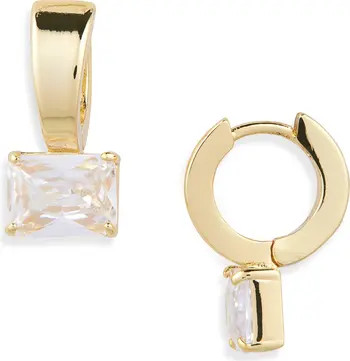 Nordstrom Cubic Zirconia Drop Huggie Earrings | Nordstrom | Nordstrom