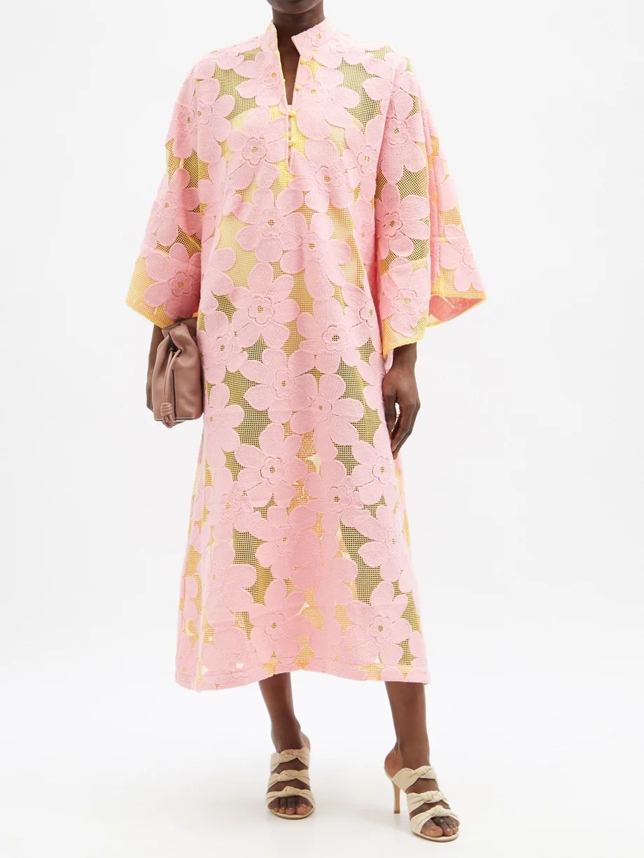No. 901 floral-embroidered net kaftan | La Vie Style House | Matches (US)