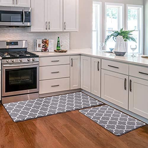 KMAT Kitchen Mat [2 PCS] Cushioned Anti-Fatigue Kitchen Rug, Waterproof Non-Slip Kitchen Mats and... | Amazon (US)