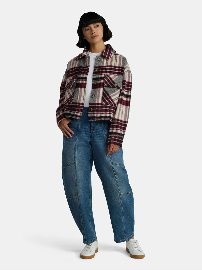 Madden NYC Women’s Plaid Jacket, Midweight, Sizes XXS-XXL | Walmart (US)