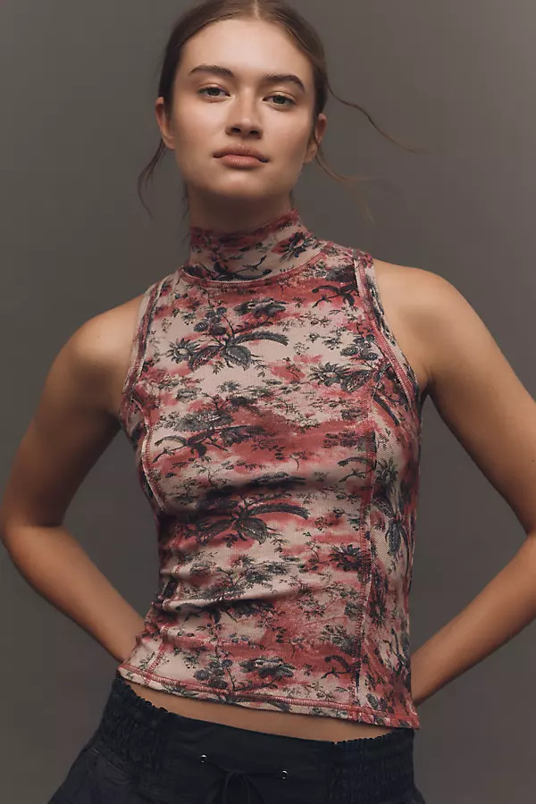 Printed Turtleneck Tank Top | Anthropologie (US)
