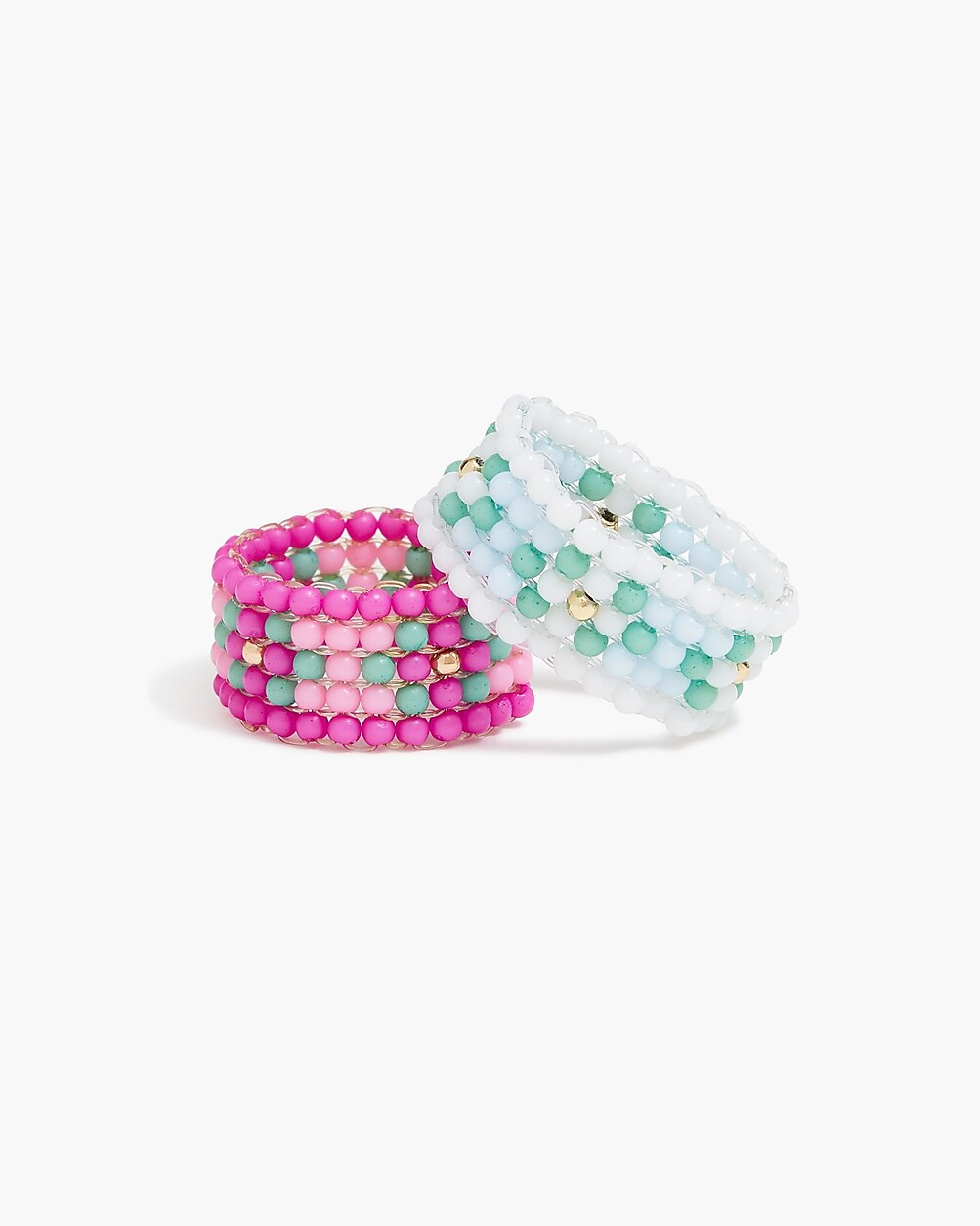 Girls' beaded stretch rings set-of-two | J.Crew Factory
