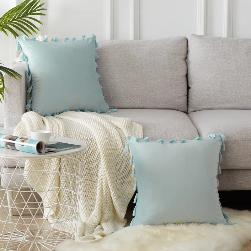 Square Velvet Pillow Cover (Set of 2) | Wayfair North America