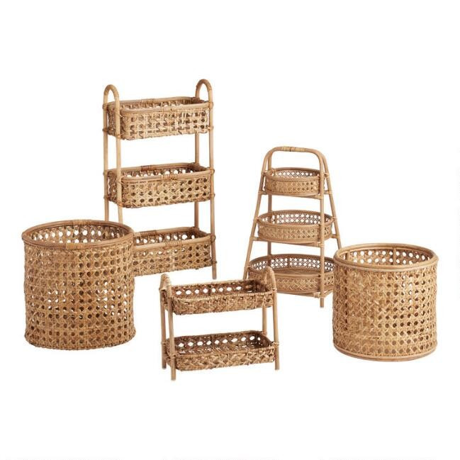 Natural Rattan Cane Farrah Storage Collection | World Market