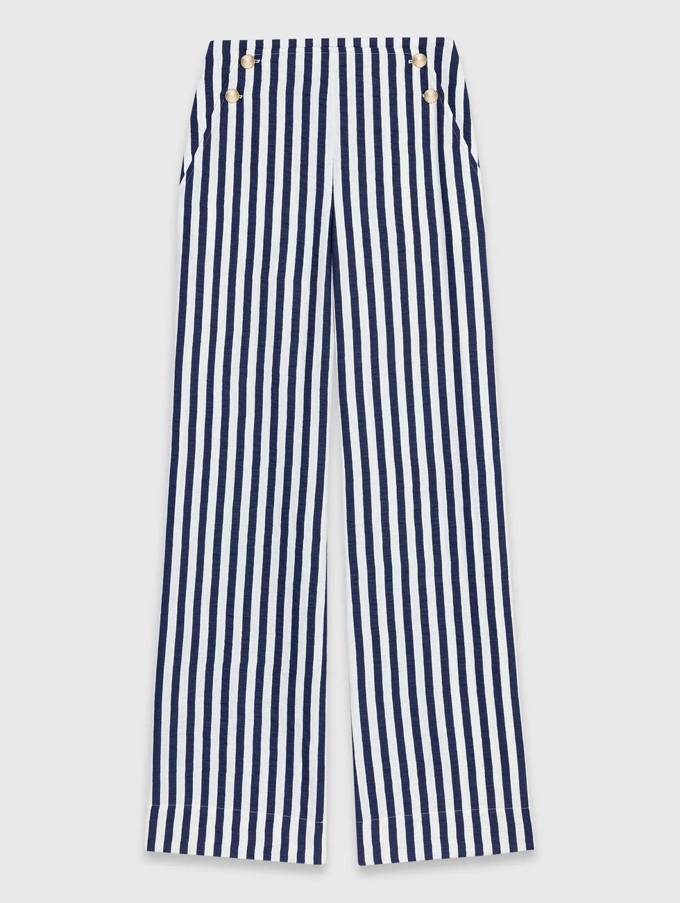 Linen blend sailor trousers White for Women | Maje | Maje US