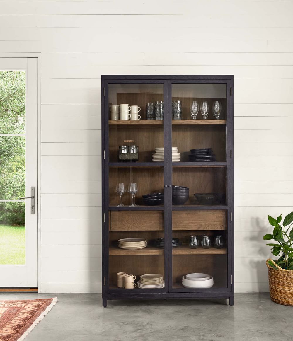 Drifted Oak & Glass Cabinet | West Elm (US)