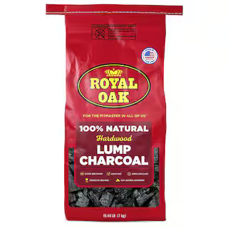 Royal Oak 15.44 lbs. 100% All Natural Hardwood Lump Charcoal 198228021 - The Home Depot | The Home Depot
