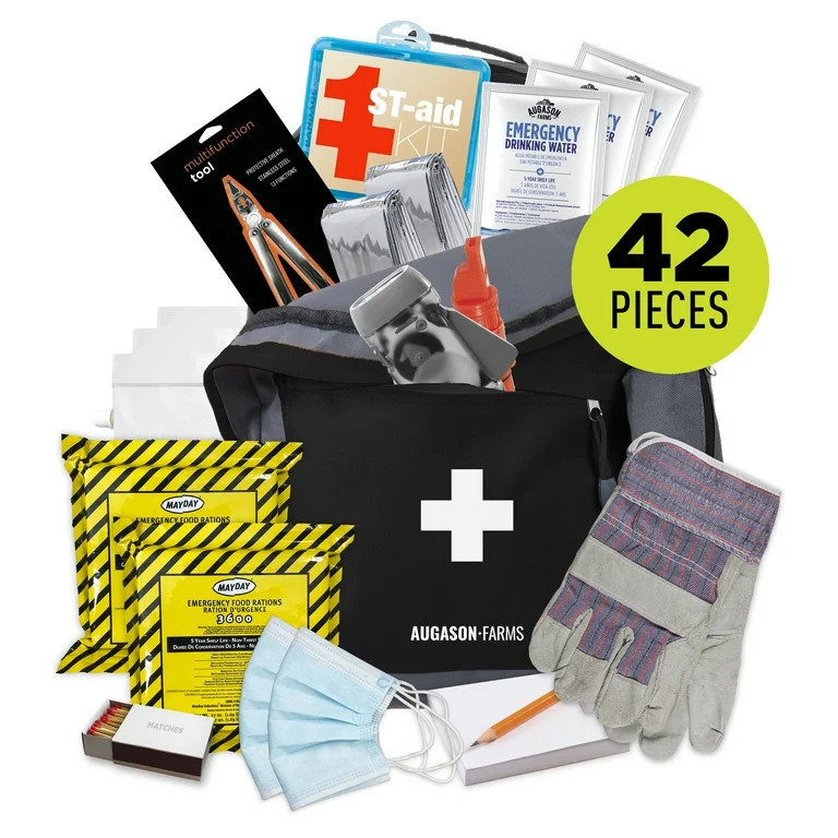 Augason Farms Survival Pack, 72 Hours, 2 Person, 42 Pieces, Emergency Kit, 14 lbs | Walmart (US)