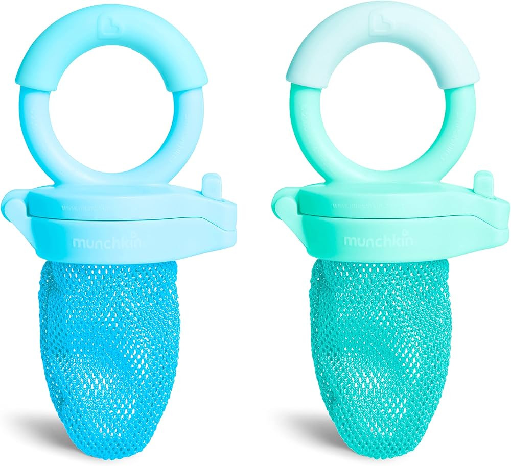 Munchkin Baby Feeder for Fresh Food and Fruit, 2 Pack, Blue/Mint | Amazon (US)