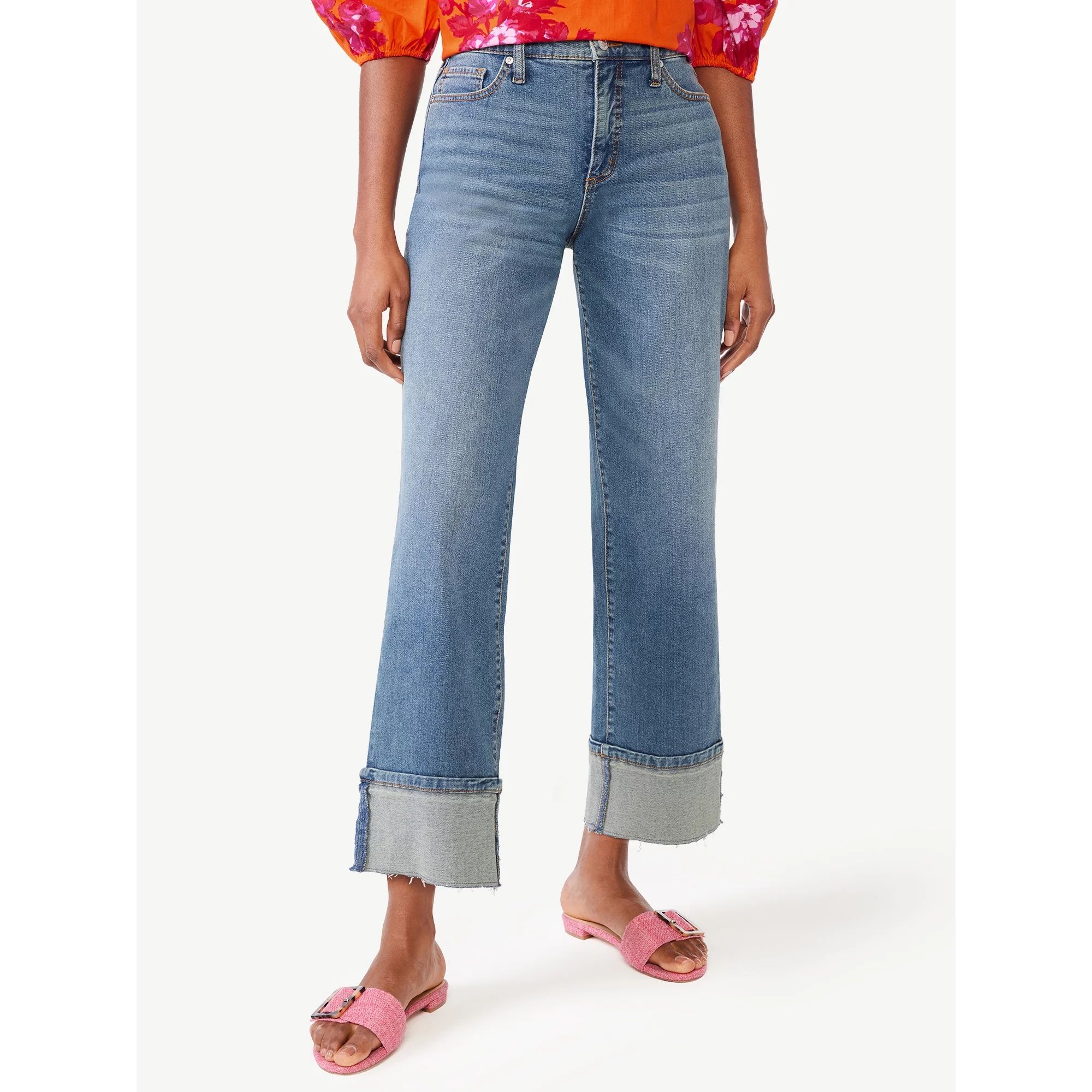 Scoop Benton Women's Cuffed Ankle Jeans | Walmart (US)