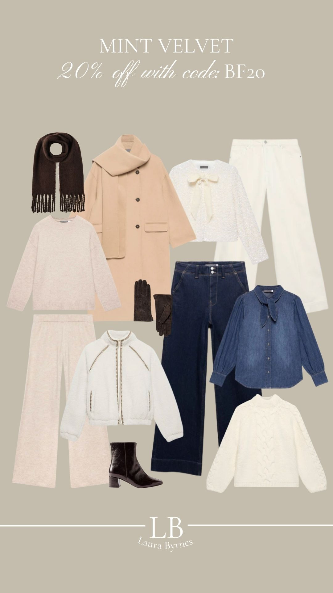 What I am loving from the Mint Velvet Cyber Week Sale 20% off with code BF20 

Winter Fashion, Winter Style, Winter Outfit, Sequin Top, White Jeans, Denim Shirt, Jumper, Wool Coat, Coord, Winter Accessories 

 #LTKCyberWeek #LTKuk #LTKwinter