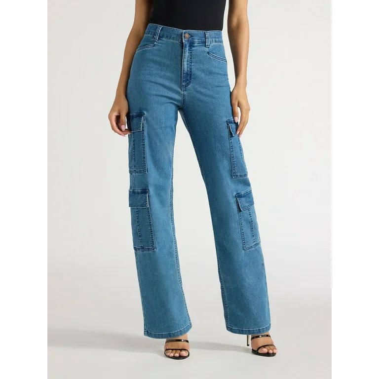 Sofia Jeans Women's Diana Cargo Pants, 33.5" Inseam, Sizes 2-20 | Walmart (US)