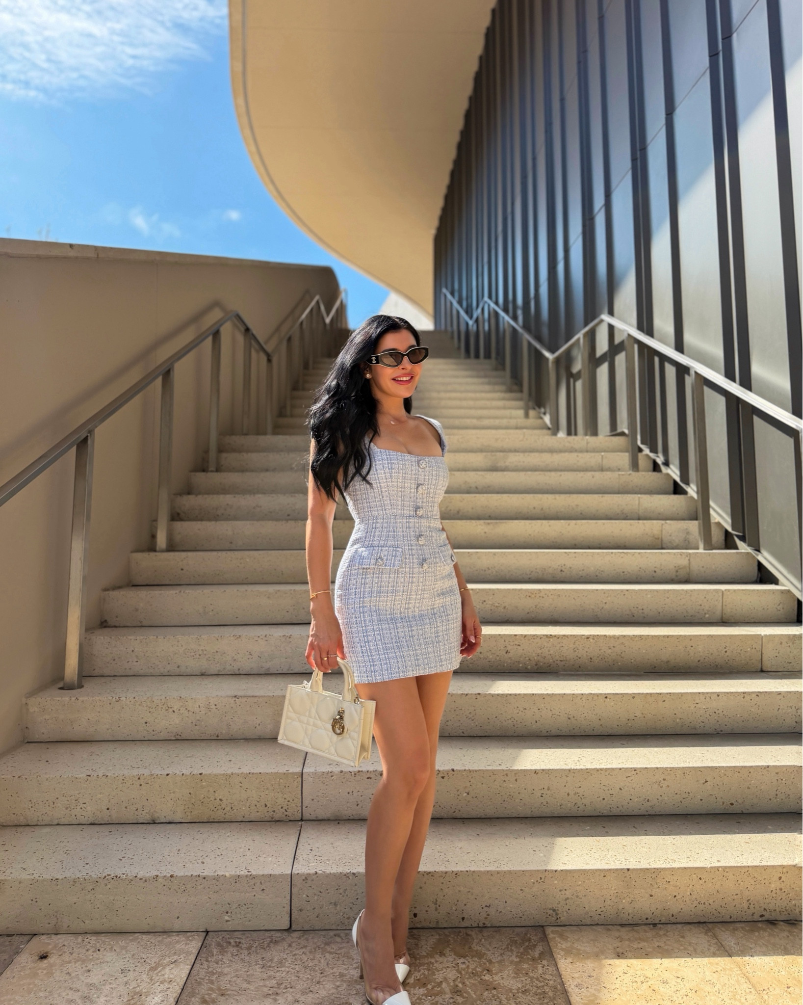 Blue tweed mini spring dress 

#LTKootd #LTKdayinmylife #LTKgrwm